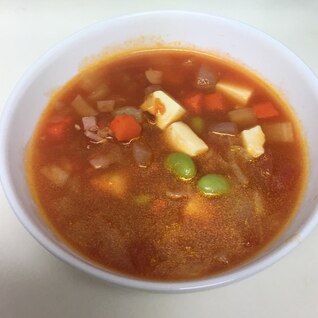 お豆腐入りミネストローネ